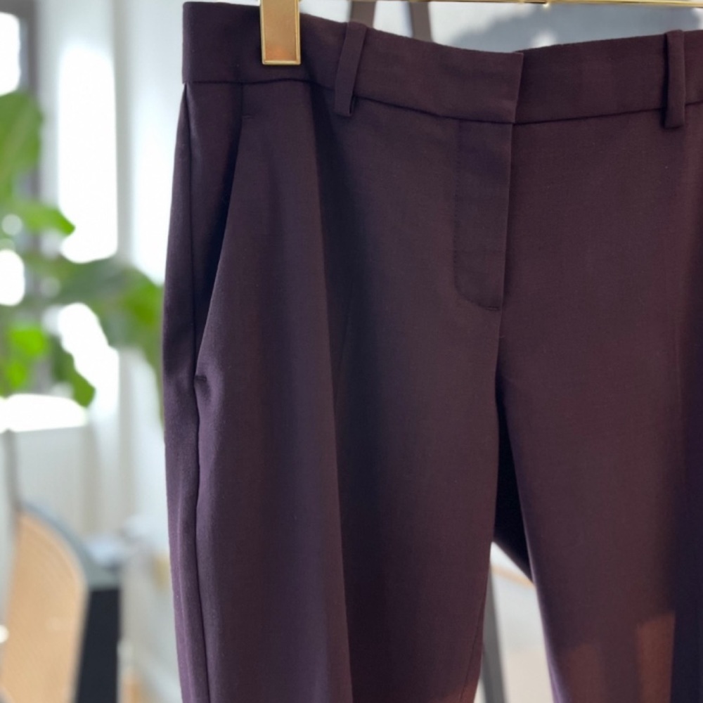 Theory Louise Urban cropped slacks Dark Merlot - Picture 4 of 8